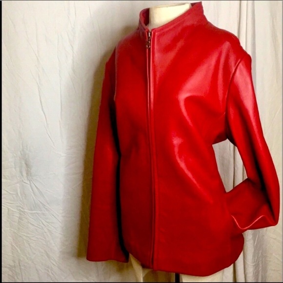 TRIBECA leather Jackets & Blazers - BEAUTIFUL TRIBECA LIPSTICK 💄Red  💯%LEATHER COAT.